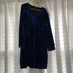 Blue Sequin Dress